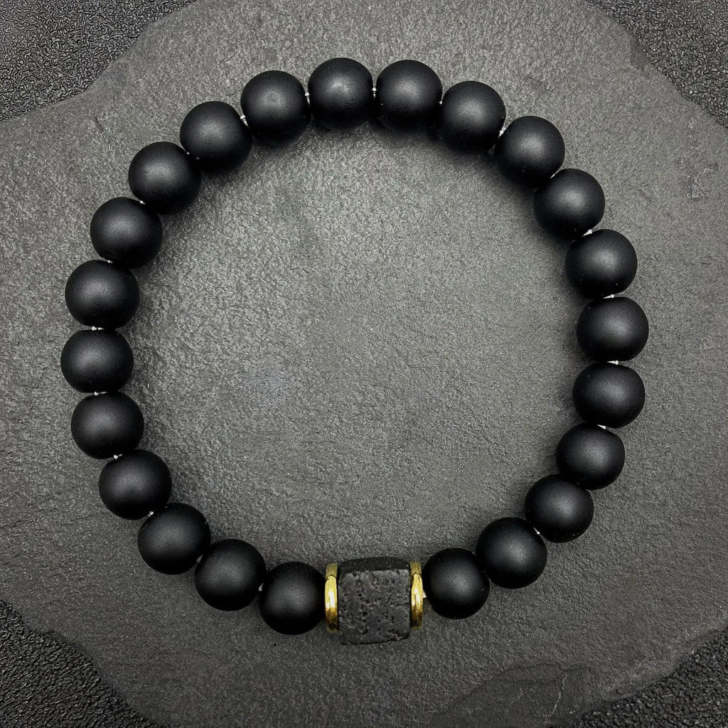 Volcanic Obsidian Bead Bracelet