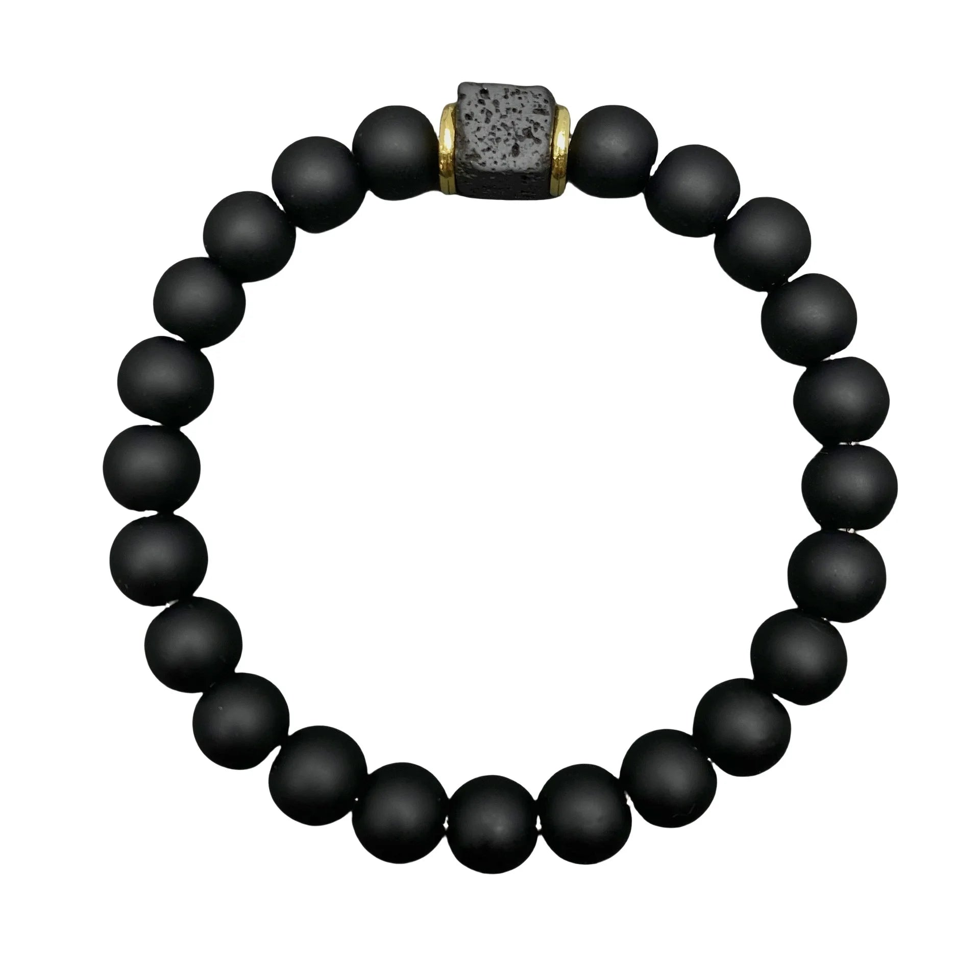 Volcanic Obsidian Bead Bracelet