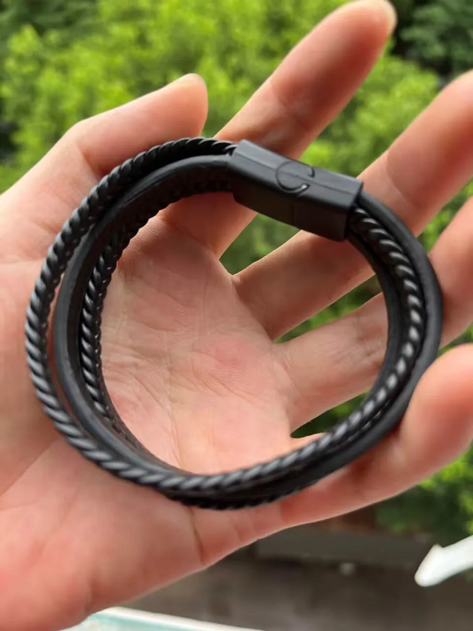 Legacy Braided Leather Bracelet
