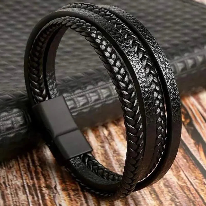 Legacy Braided Leather Bracelet